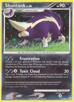 Skuntank Lv.36 DP-15 Holo Rare Light Played Deutsch