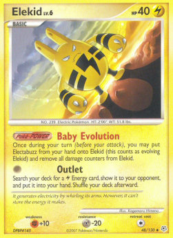 Elekid Lv.6 DP-48 Uncommon Played Deutsch Reverse Holo