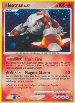 Heatran Lv.47 LA-6 Holo Rare Light Played Deutsch
