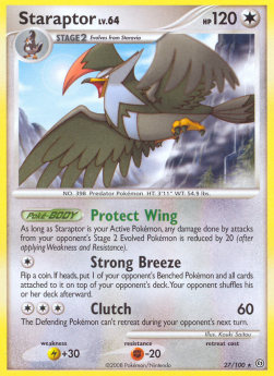 Staraptor Lv.64 STF-27 Rare Good Deutsch Reverse Holo