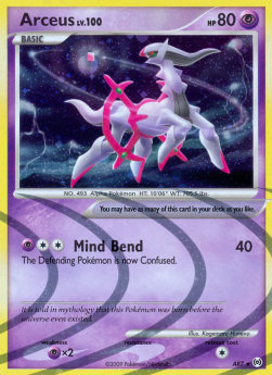 Arceus Lv.100 AR-AR7 Holo Rare Played Deutsch
