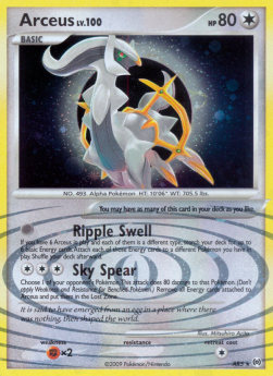 Arceus Lv.100 AR-AR5 Holo Rare Played Deutsch