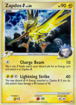 Zapdos AR-12 Holo Rare Excellent Deutsch