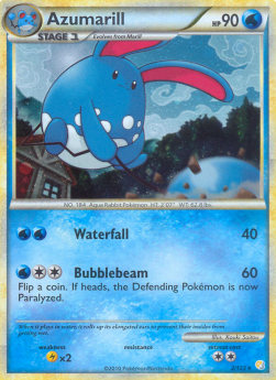 Azumarill HS-2 Holo Rare Light Played Deutsch