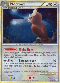 Noctuh HS-8 Holo Rare Light Played Deutsch