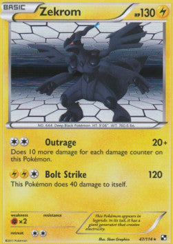Zekrom BLW-47 Holo Rare Light Played Deutsch