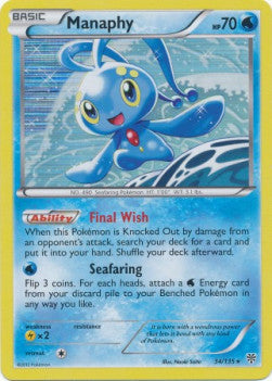 Manaphy PLS-34 Holo Rare Good Deutsch