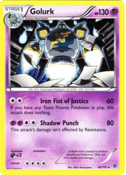 Golurk PLB-46 Holo Rare Light Played Französisch