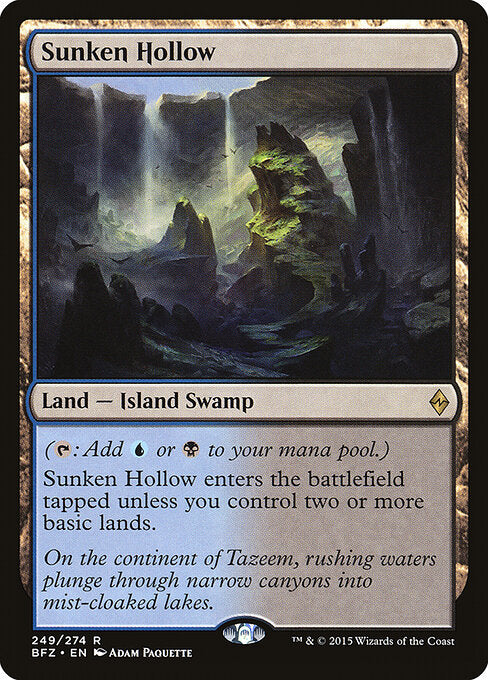 Sunken Hollow BFZ-249 Rare Excellent Englisch