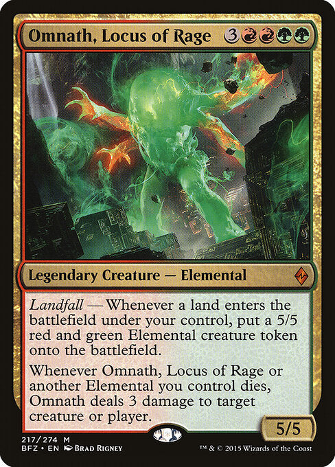 Omnath, Locus of Rage BFZ-217 Mythic Excellent Englisch