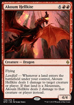 Akoum-Höllendrache BFZ-139 Rare Excellent Deutsch
