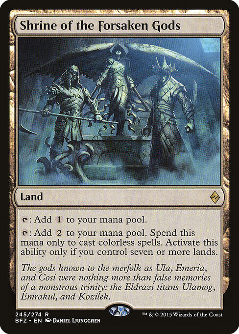 Shrine of the Forsaken Gods BFZ-245 Rare Good Englisch