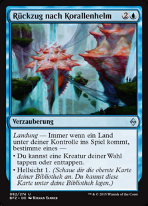Rückzug nach Korallenhelm BFZ-82 Uncommon Excellent Deutsch Foil