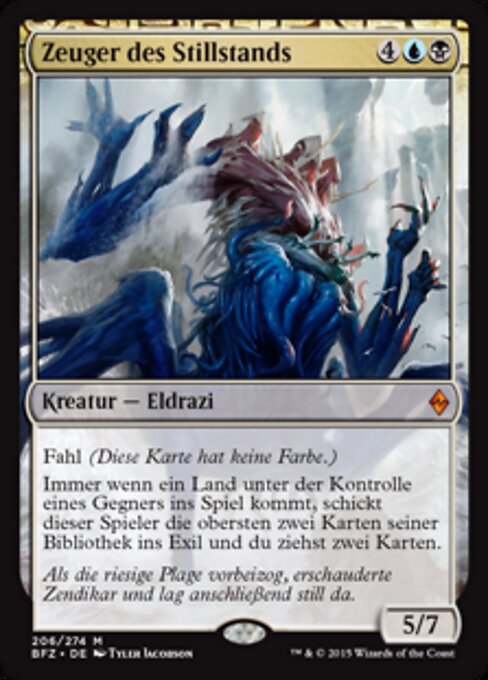 Zeuger des Stillstands BFZ-206 Mythic Excellent Deutsch