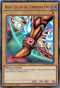 Right Leg of the Forbidden One YGLD-A18 Ultra Rare Excellent Englisch