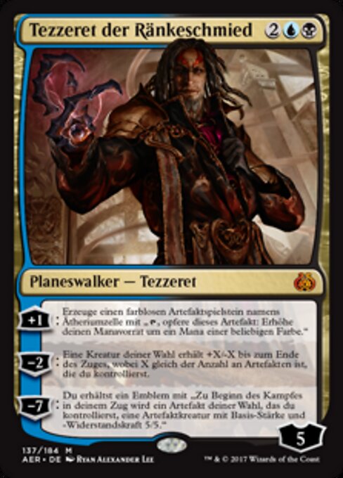Tezzeret der Ränkeschmied AER-137 Mythic Light Played Deutsch