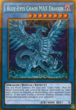 Blauäugiger Chaos-MAX-Drache MVP1-DEG04 Gold Rare Excellent Deutsch 1. Auflage