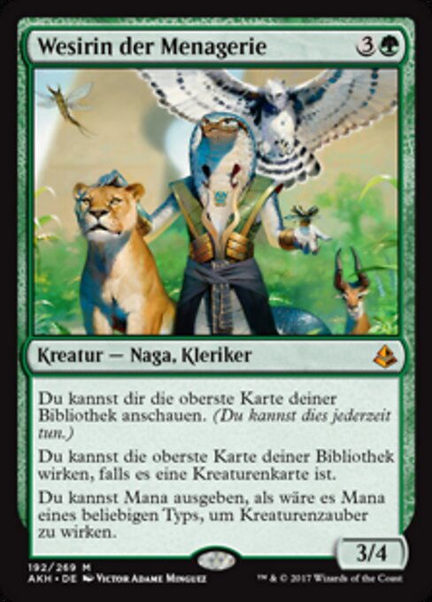 Wesirin der Menagerie AKH-192 Mythic Good Deutsch