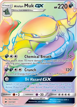 Alolan Sleimok GX BUS-157 Secret Rare Excellent Deutsch