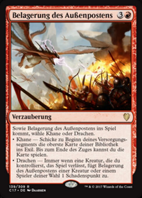 Belagerung des Außenpostens C17-139 Rare Light Played Deutsch
