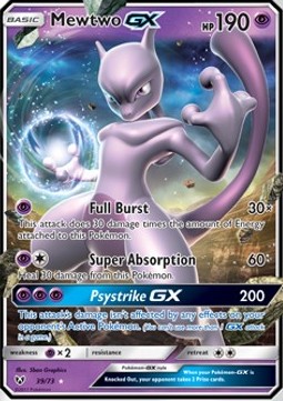 Mewtwo GX SLG-39 Ultra Rare Near Mint Englisch