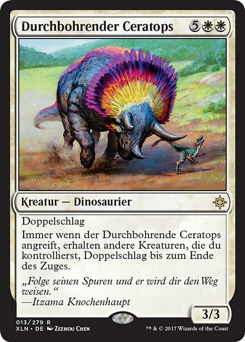 Durchbohrender Ceratops XLN-13 Rare Near Mint Deutsch