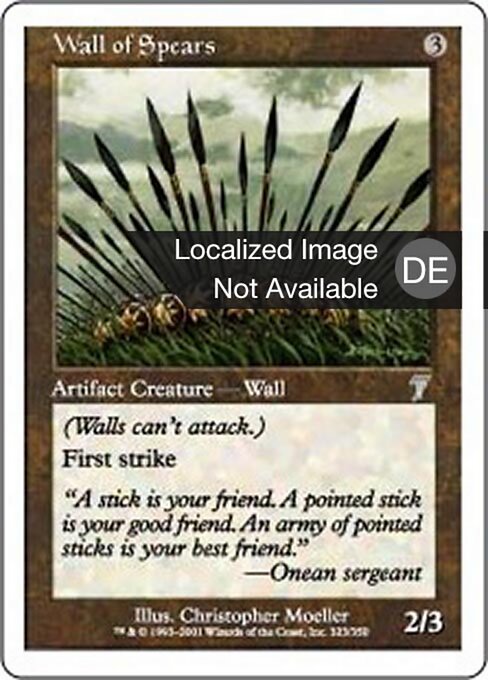 Speermauer 7ED-323 Uncommon Poor Deutsch Foil