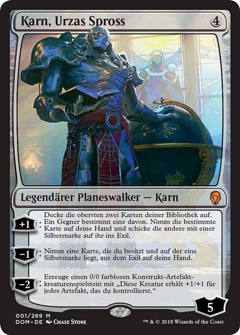Karn, Urzas Spross DOM-1 Mythic Excellent Deutsch Foil