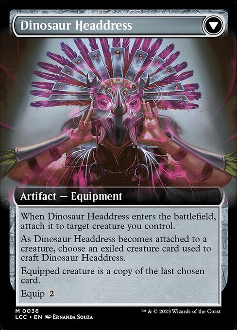 Paleontologist's Pick-Axe // Dinosaur Headdress - Back Face