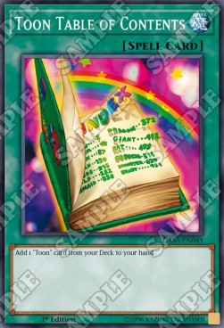 Toon Table of Contents DASA-043 Super Rare Excellent Englisch 1. Auflage