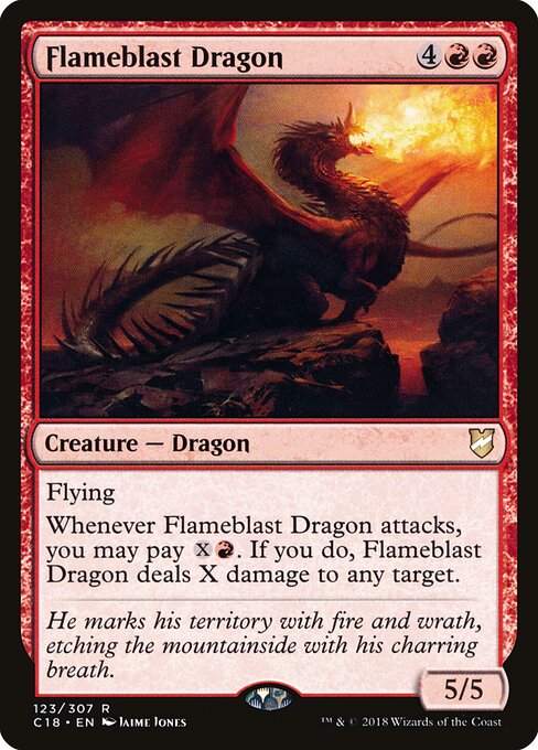 Flammenstoß-Drache C18-123 Rare Excellent Englisch