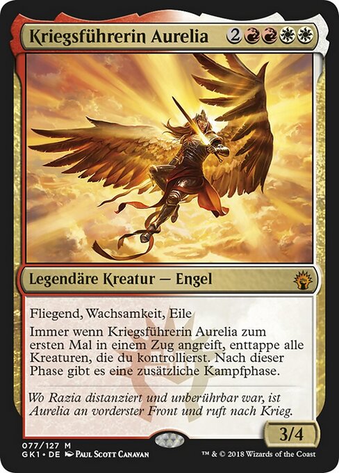 Kriegsführerin Aurelia GK1-77 Mythic Light Played Deutsch Foil