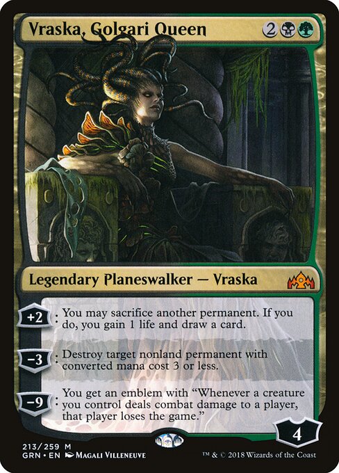 Vraska, Golgari Queen GRN-213 Mythic Excellent Englisch