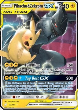 Pikachu & Zekrom GX TEU-33 Ultra Rare Near Mint Deutsch