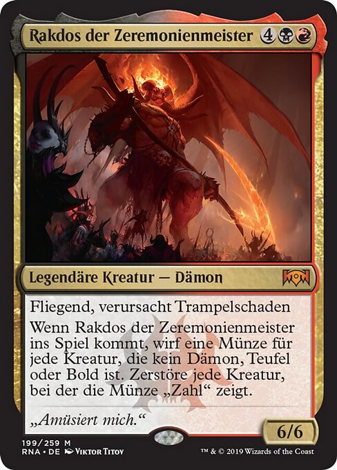 Rakdos der Zeremonienmeister RNA-199 Mythic Excellent Deutsch
