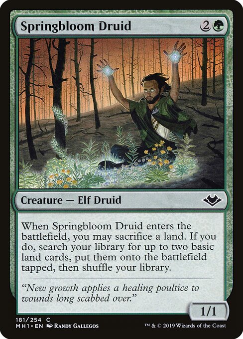 Springbloom Druid MH1-181 Common Excellent Englisch