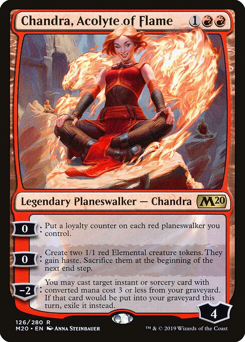 Chandra, Dienerin des Feuers M20-126 Rare Excellent Englisch Foil