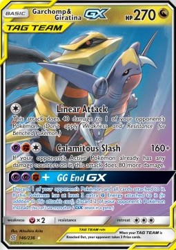 Knakrack & Giratina GX UNM-146 Ultra Rare Played Deutsch