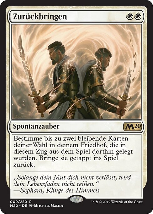 Zurückbringen M20-9 Rare Excellent Deutsch