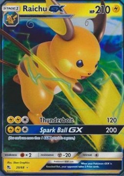 Raichu GX HIF-20 Ultra Rare Near Mint Deutsch