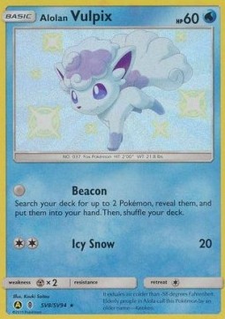 Alolan Vulpix HIF-SV8 Holo Rare Near Mint Englisch