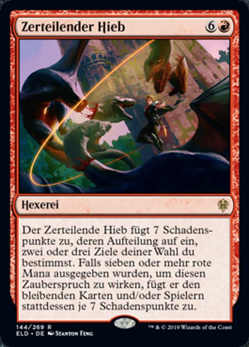 Zerteilender Hieb ELD-144 Rare Near Mint Deutsch