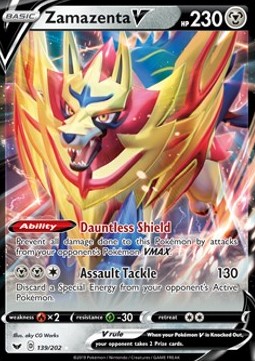 Zamazenta V SSH-139 Ultra Rare Near Mint Englisch