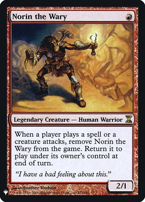 Norin der Vorsichtige MYS-171 Rare Excellent Englisch Foil