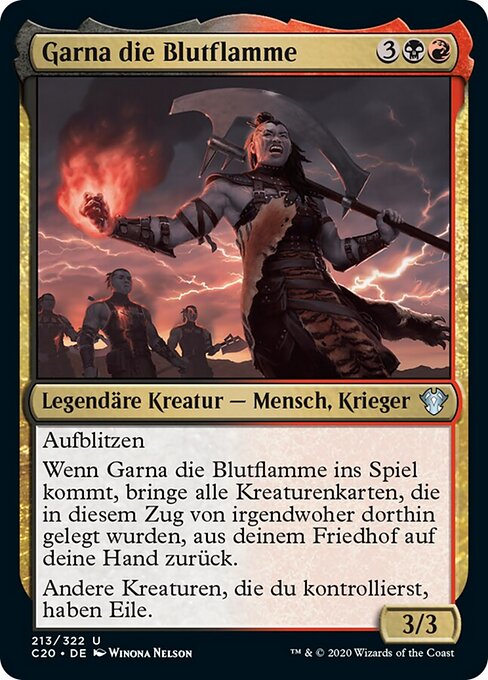 Garna die Blutflamme C20-213 Uncommon Near Mint Deutsch