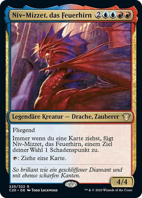 Niv-Mizzet, das Feuerhirn C20-225 Rare Excellent Deutsch