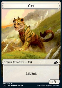 Cat Token (W 1/1 Lifelink) // Human Soldier Token (W 1/1) (V.3) XIKO-T 01/05 Token Excellent Englisch Foil