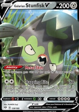 Galarian Stunfisk V DAA-128 Ultra Rare Near Mint Englisch