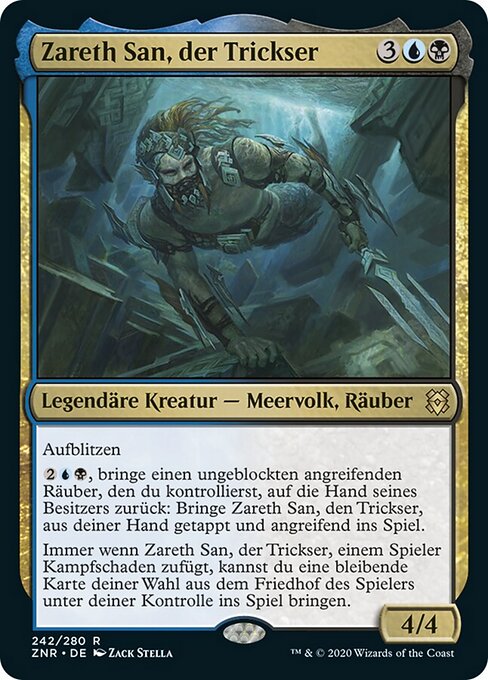 Zareth San, der Trickser ZNR-242 Rare Excellent Deutsch Foil