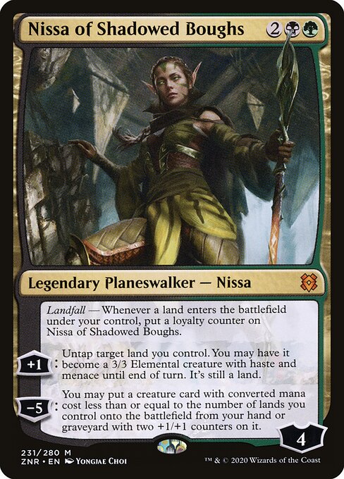 Nissa of Shadowed Boughs ZNR-231 Mythic Near Mint Englisch